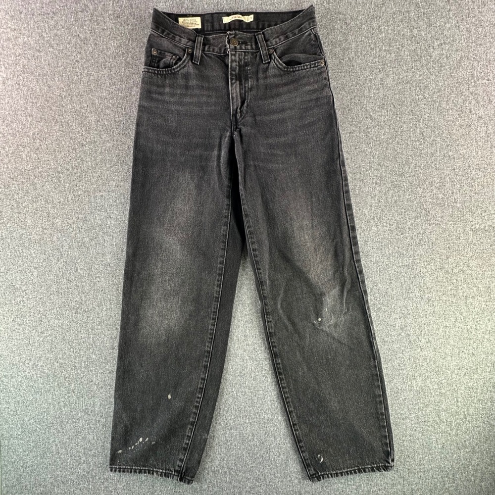 Levi's Jeans Women 23 Baggy Dad Black High Rise Wide Leg A3494-0054 Good